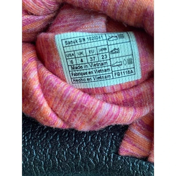 Sanuk Women's US 6 Sandals Pink  Comfy Summer Casual Memory Foam Preowned - Picture 3 of 4